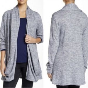 UGG Slub Knit Cardigan Navy Blue Size Medium Cozy Draped Neck